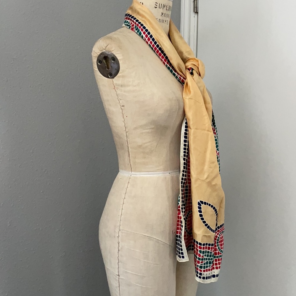 Perry Ellis Vintage 100% Silk Scarf - Picture 3 of 7